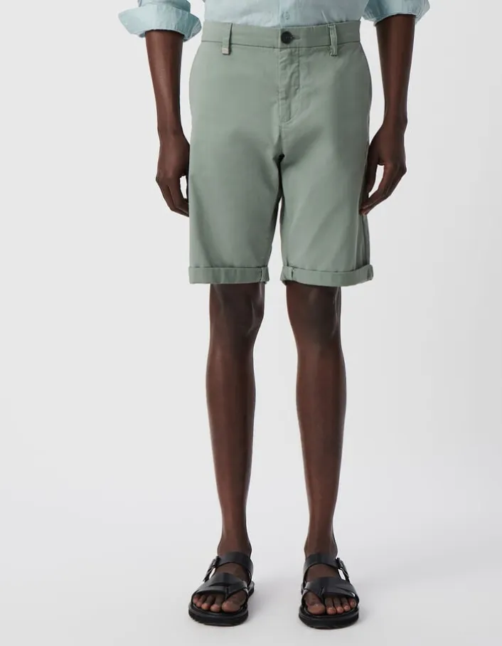 Bermuda CHINO TAPERED bleu gris Homme