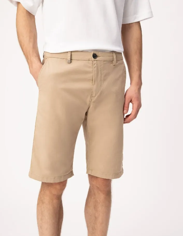 Bermuda CHINO TAPERED sable Homme