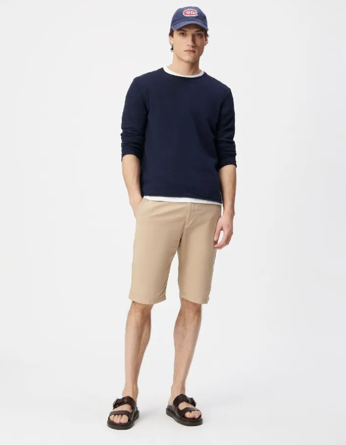 Bermuda CHINO TAPERED sable Homme