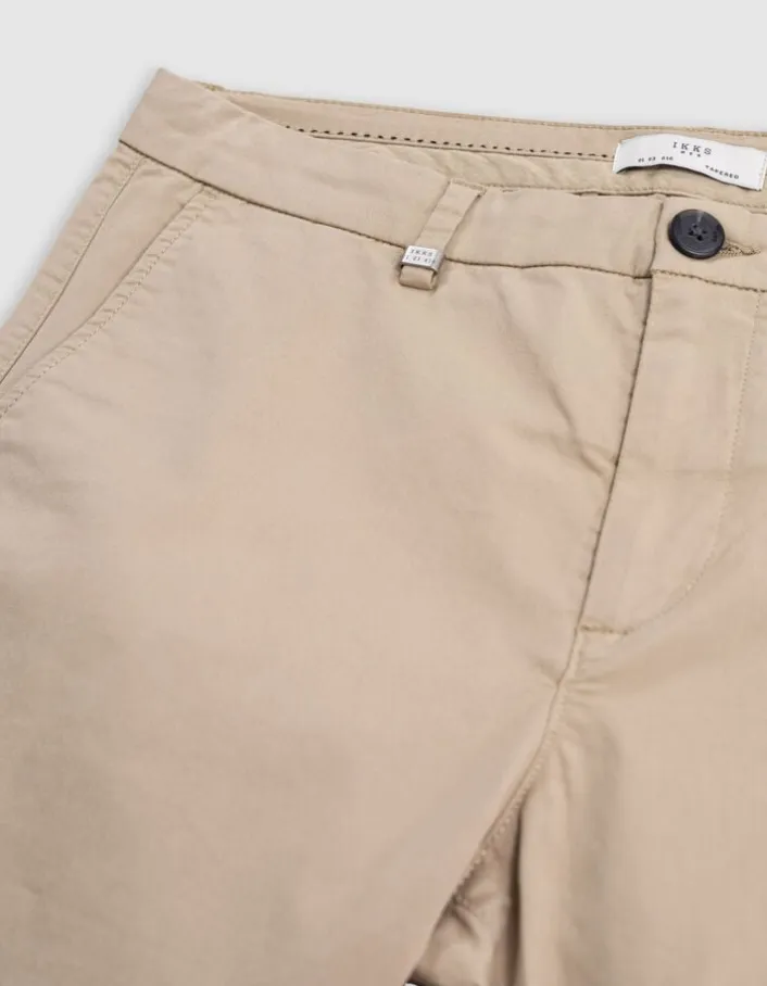 Bermuda CHINO TAPERED sable Homme
