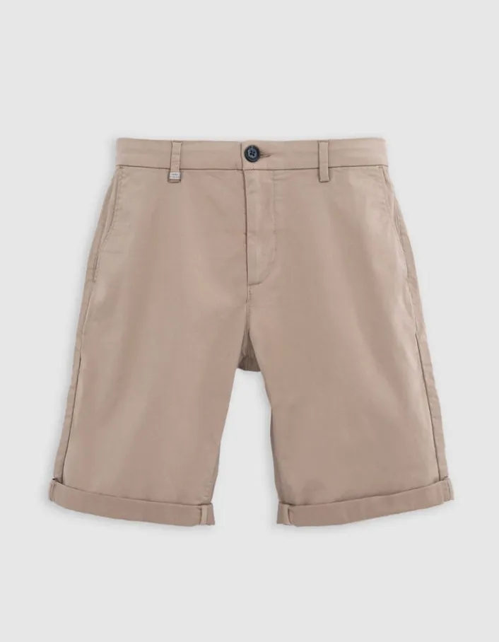 Bermuda CHINO TAPERED sable Homme