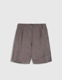 Bermuda de tailleur gris mix Lyocell® Femme