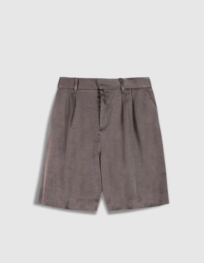 Bermuda de tailleur gris mix Lyocell® Femme