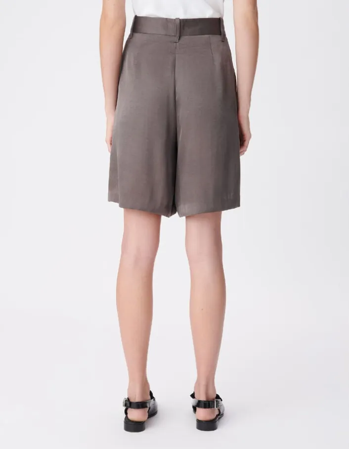 Bermuda de tailleur gris mix Lyocell® Femme
