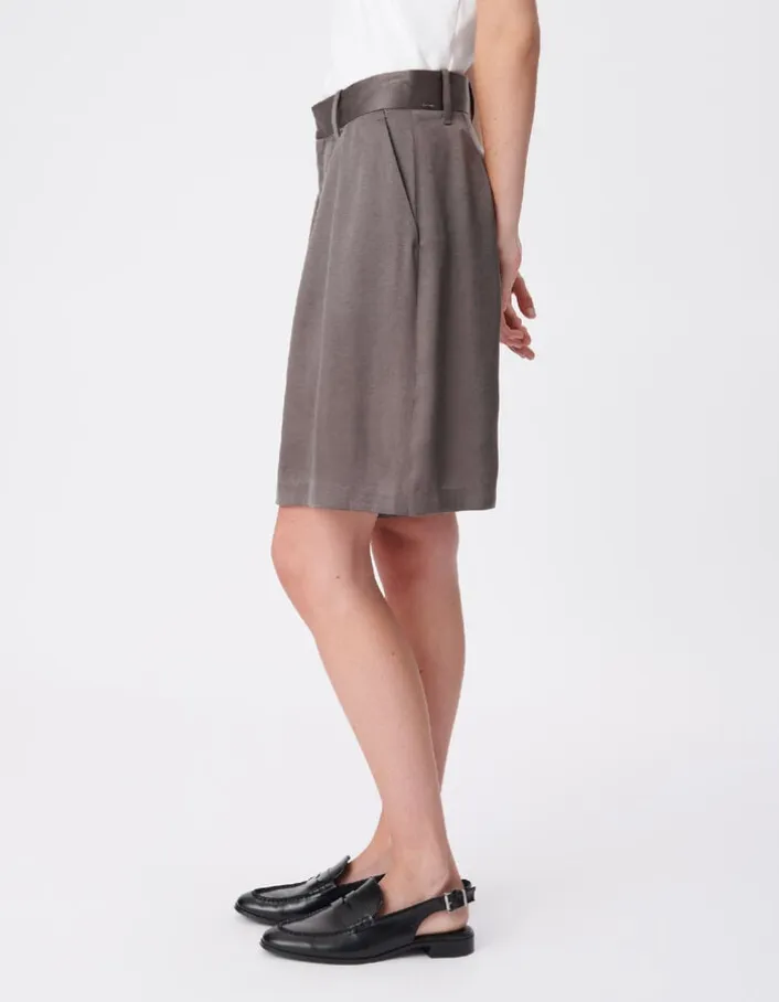 Bermuda de tailleur gris mix Lyocell® Femme