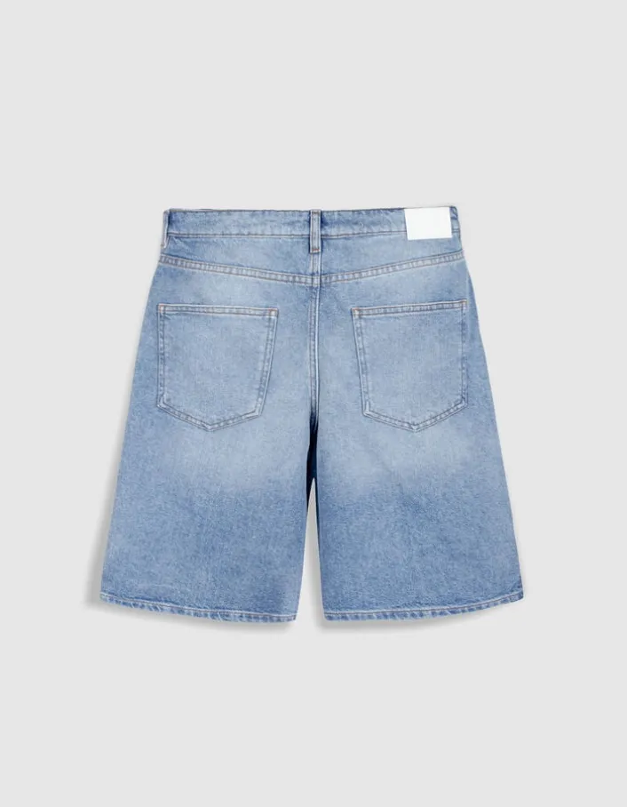 Bermuda en jean bleu Femme