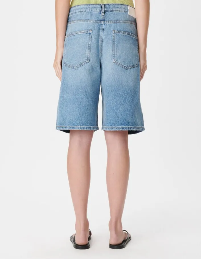 Bermuda en jean bleu Femme
