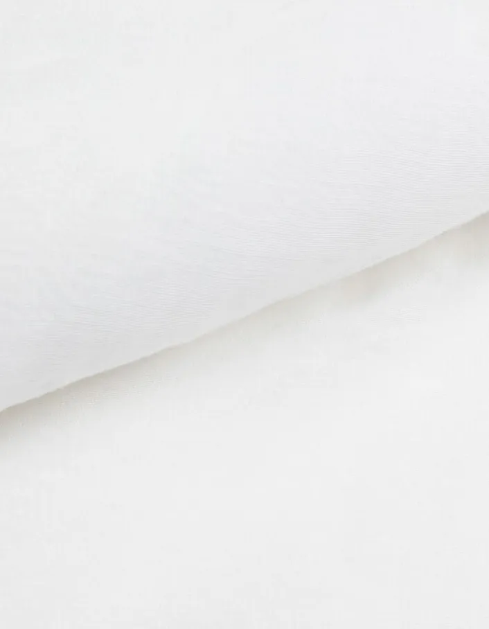 Blouse blanche col lavallière manches ballon Femme