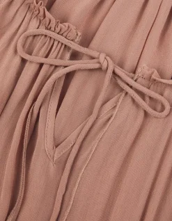 Blouse fluide blush large volant Femme