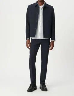 Blouson de costume marine pressions cachées Homme