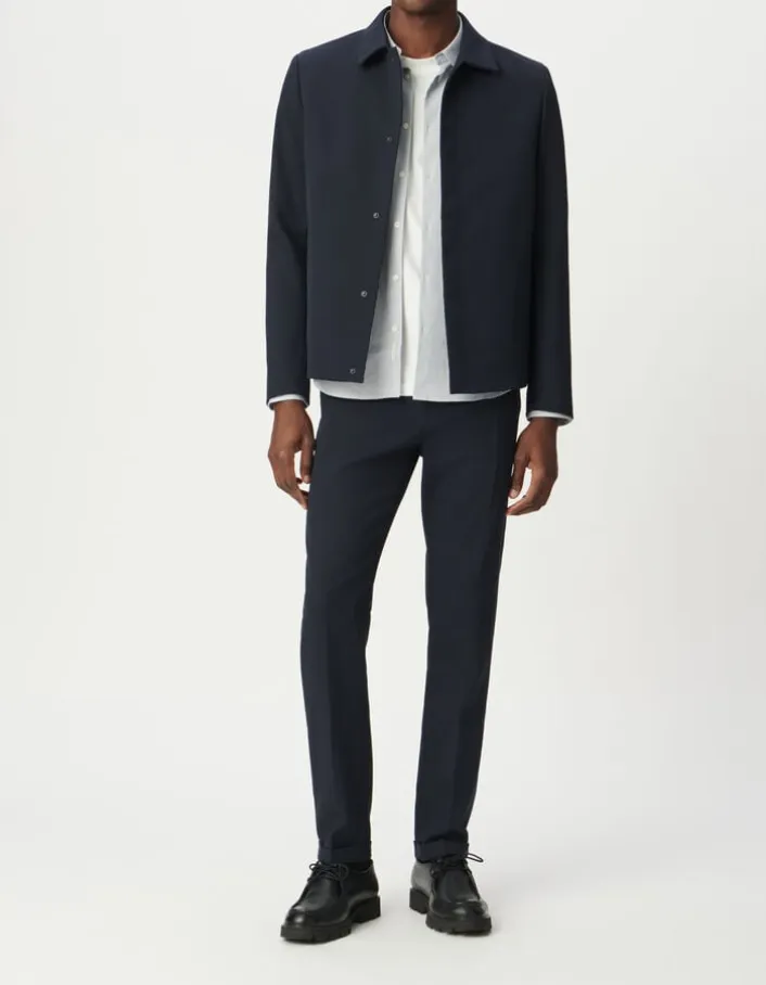 Blouson de costume marine pressions cachées Homme