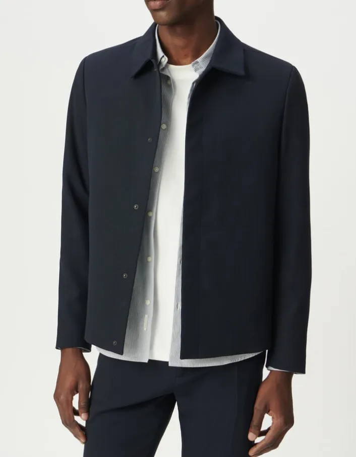 Blouson de costume marine pressions cachées Homme