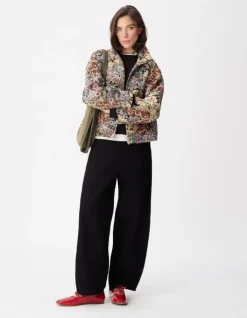 Blouson en Jacquard fleuri Femme