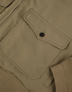 Blouson kaki col fourré amovible Homme