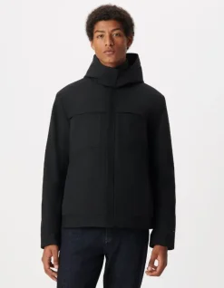 Blouson noir capuche amovible WATERPROOF Homme