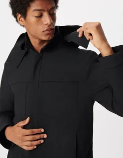 Blouson noir capuche amovible WATERPROOF Homme