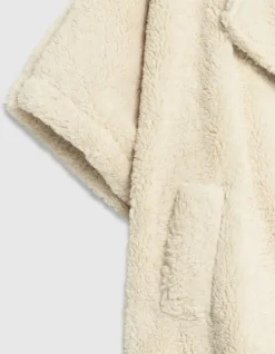 Cape écrue col tailleur Femme