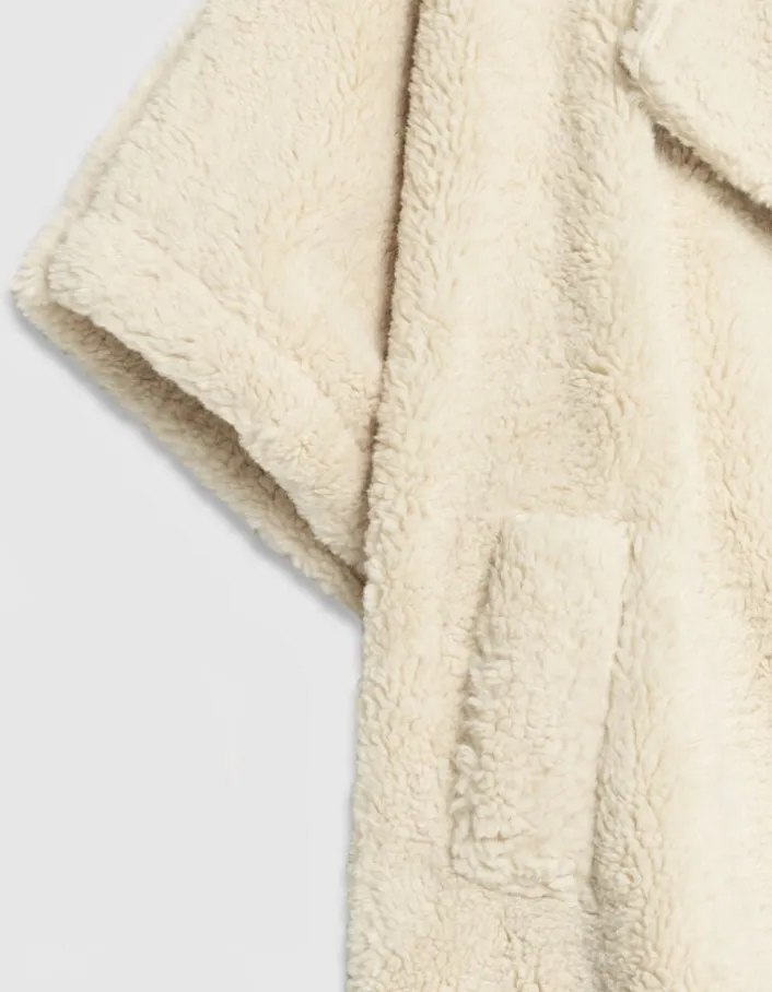 Cape écrue col tailleur Femme