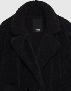 Cape noire col tailleur Femme