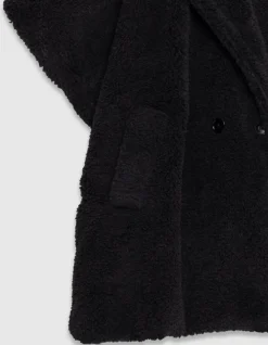 Cape noire col tailleur Femme