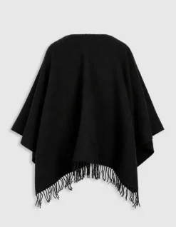 Cape noire tricot Femme