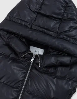 Capuche doudoune noire nylon matelassé Femme