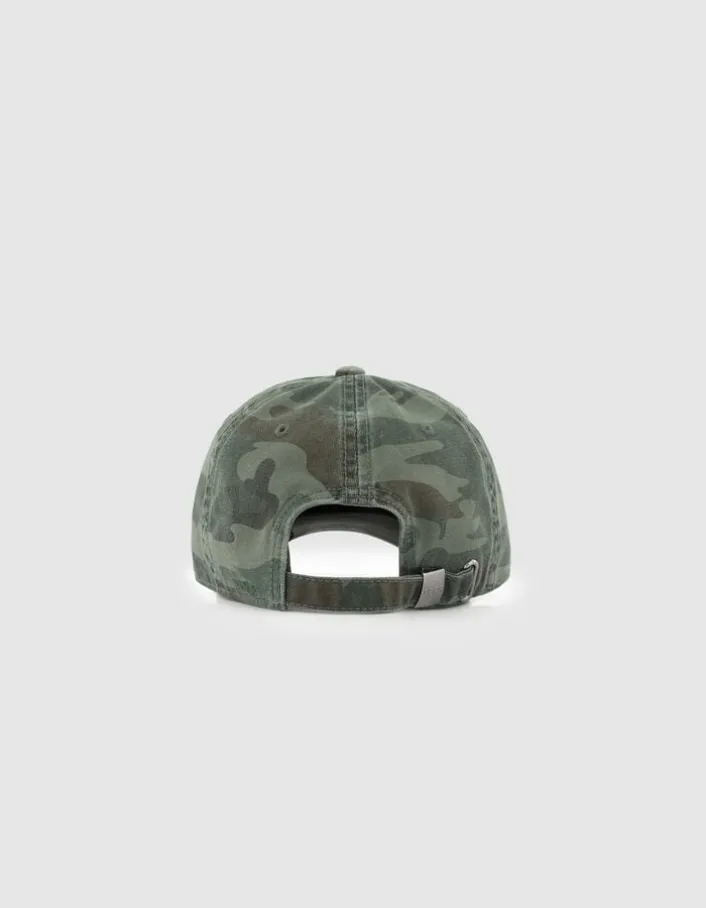 Casquette kaki motif camouflage Femme