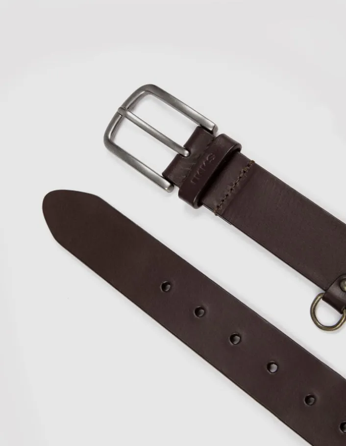 Ceinture marron cuir Homme