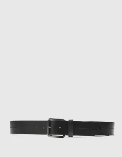 Ceinture noire cuir Homme