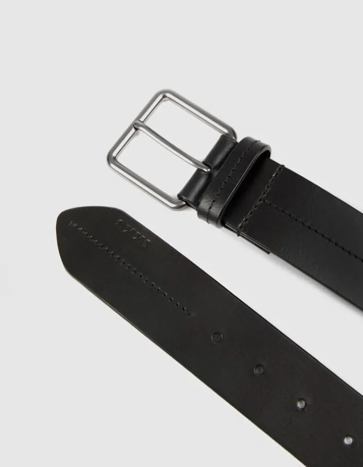 Ceinture noire cuir Homme