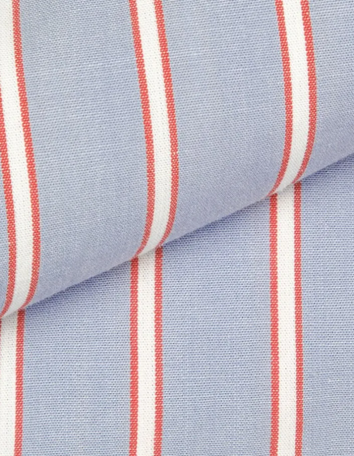 Chemise bleue motif rayures Femme
