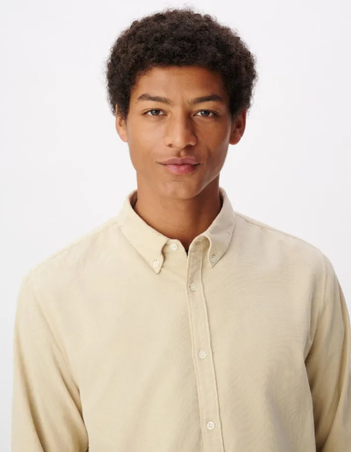 Chemise easy beige velours milleraies Homme