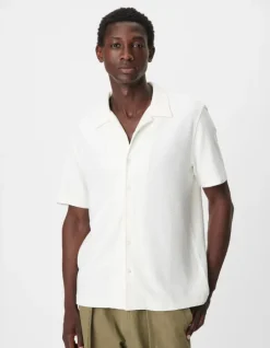 Chemise easy blanche maille manches courtes Homme