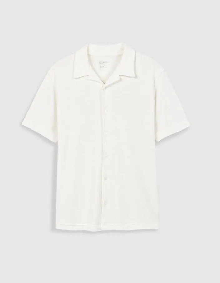 Chemise easy blanche maille manches courtes Homme