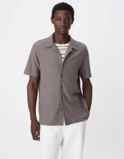Chemise easy grise maille manches courtes Homme