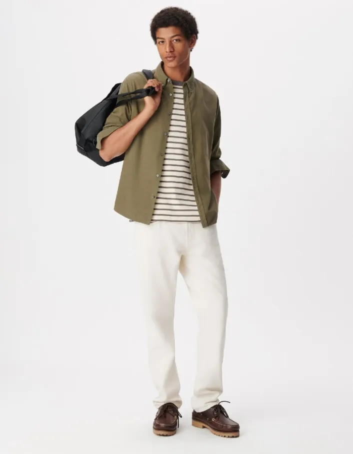 Chemise easy kaki velours milleraies Homme