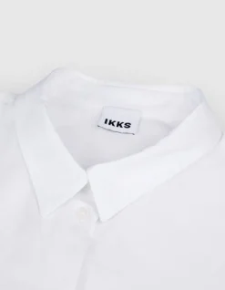 Chemise manches longues blanche pattes boutonnées Femme