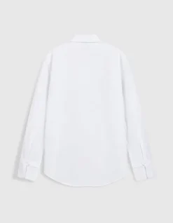 Chemise manches longues blanche pattes boutonnées Femme