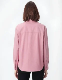 Chemise manches longues rose Lyocell® Femme