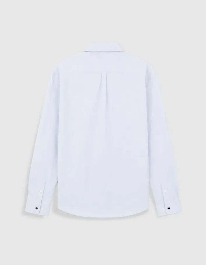 Chemise regular bleu ciel poche plaquée Homme
