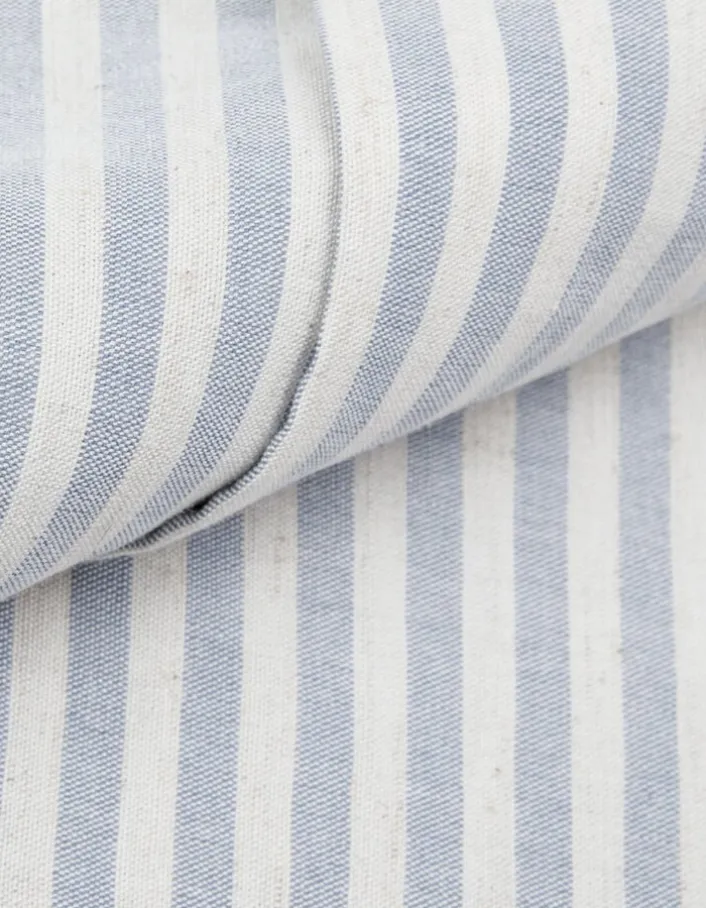 Chemise regular rayures bleues manches longues Homme