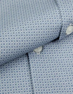 Chemise slim bleue imprimé minimaliste Homme