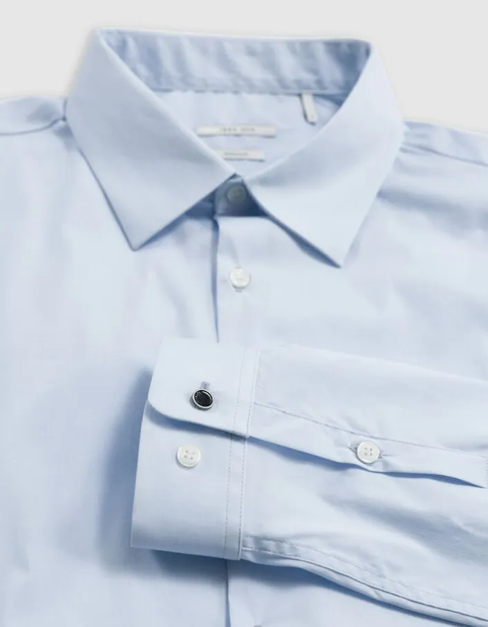 Chemise SLIM ciel en popeline Homme