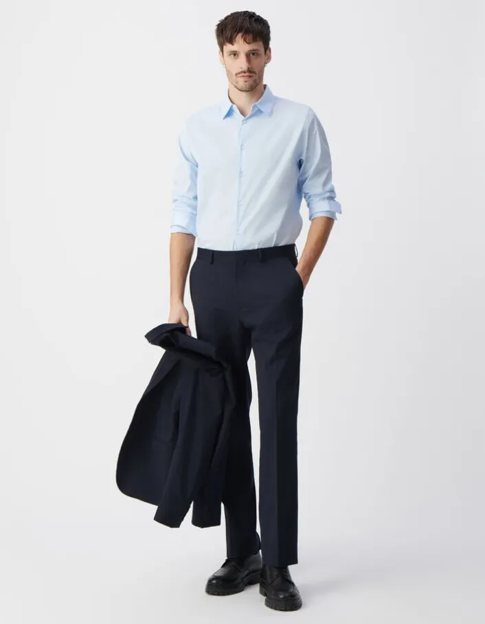 Chemise SLIM ciel en popeline Homme