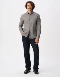 Chemise slim marine imprimé fleurs Homme
