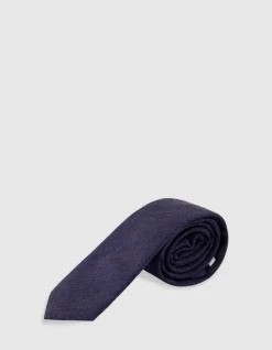Cravate bleu foncé Homme