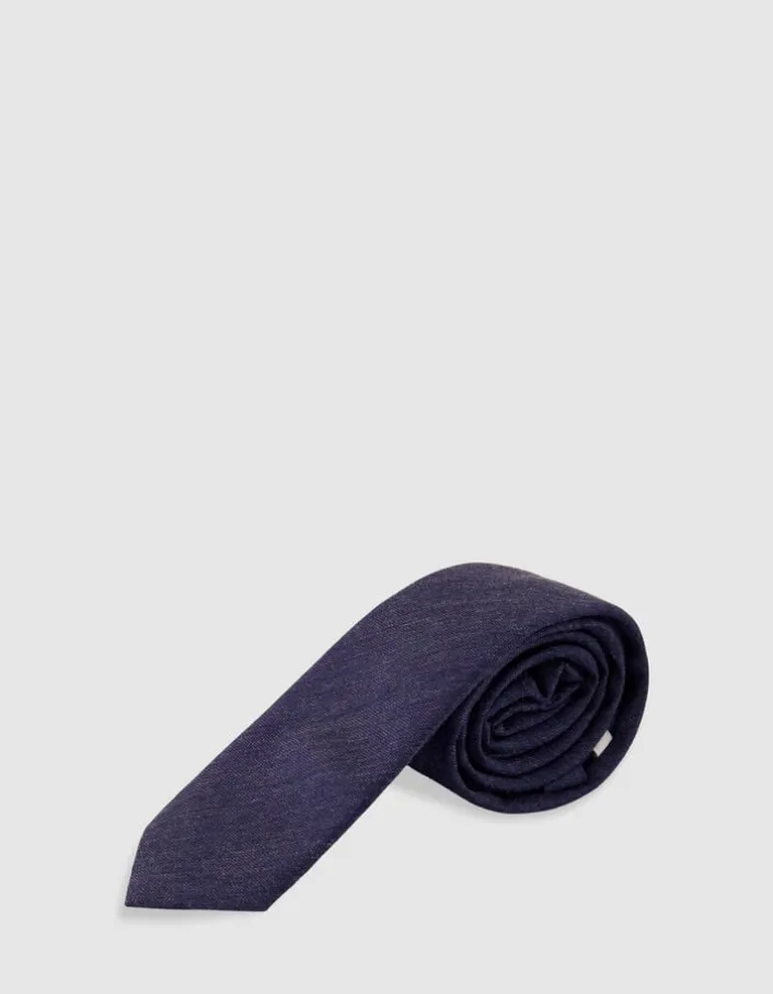 Cravate bleu foncé Homme