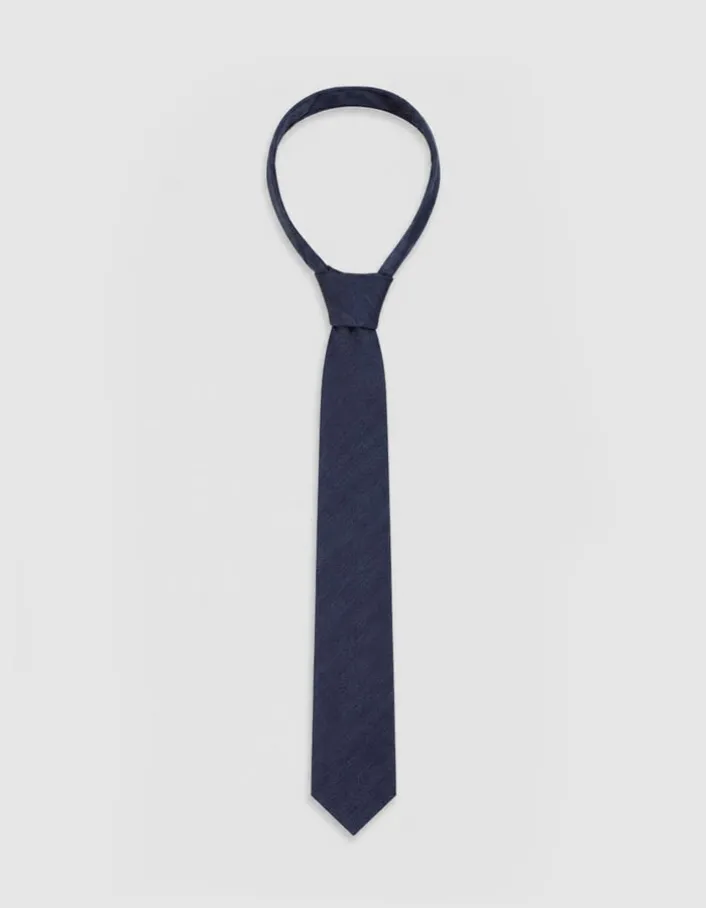 Cravate bleu foncé Homme