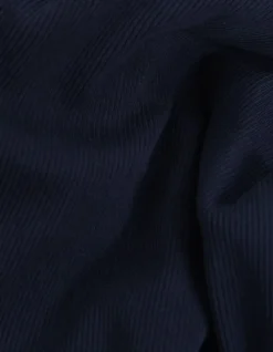 Débardeur marine maille côtelée chevrons brodés dos Femme