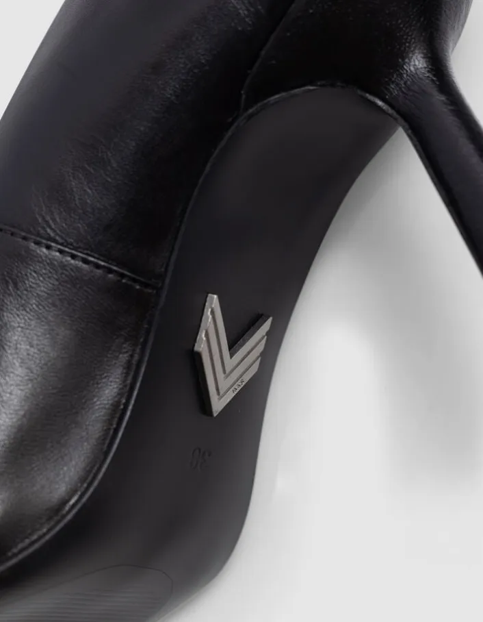 Escarpins noirs cuir glacé Femme